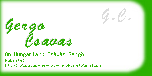 gergo csavas business card